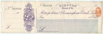 Picture of Metropolitan & Birmingham Bank Limited, Bilston Branch, 18(90)
