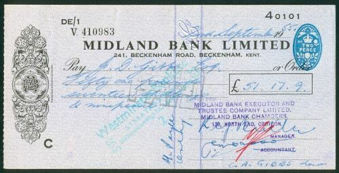 Picture of Midland Bank Ltd., 241, Beckenham Road, Kent, 19(55), type 13