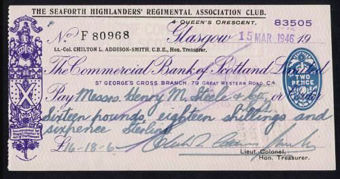 Picture of National Bank of Scotland Ltd., Glasgow, St. George's Cross Branch, 19(46). special printing