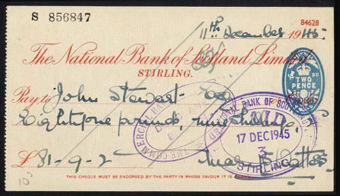 Picture of National Bank of Scotland Ltd., Stirling, 19(45)