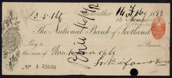 Picture of National Bank of Scotland, Anstruther, 18(82, imprint in centre