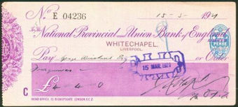 Picture of National Provincial and Union Bank of England Ltd., Whitechapel, Liverpool, 19(20)