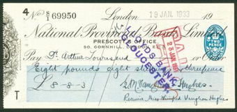 Picture of National Provincial Bank Ltd.,  50, Cornhill, London, E.C.3, 19(30), type 17b