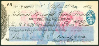 Picture of National Provincial Bank Ltd., Notting Hill Gate, 8, High St., London, W.11, 19(28), type 17d