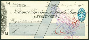 Picture of National Provincial Bank Ltd., Union Bank Branch, Holborn Circus, E.C.1, 19(28), type 17f