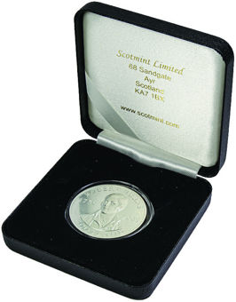 Robert Burns Scottish Pattern 5 Ecu Silver_box