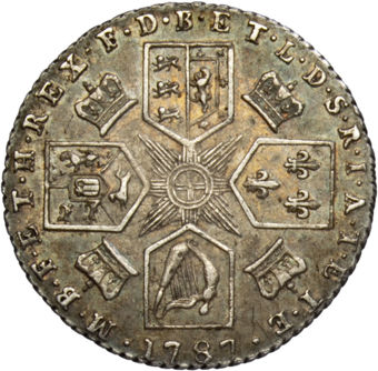George III 1787 Sixpence Extremely Fine_rev