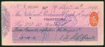 Picture of National Provincial Bank of England Ltd., Folkestone, 18(99), type 11a