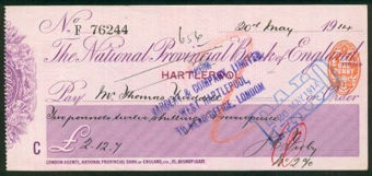 Picture of National Provincial Bank of England Ltd., Hartlepool, 19(14), type 11d