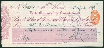 Picture of National Provincial Bank of England Ltd., London Street, Norwich, 18(97), type 10a