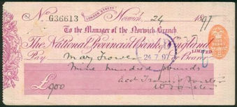 Picture of National Provincial Bank of England Ltd., London Street, Norwich, 18(97), type 9a