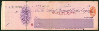 Picture of National Provincial Bank of England Ltd., London, Gray's Inn Branch, 19(13), type 12b