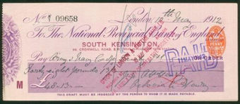 Picture of National Provincial Bank of England Ltd., London, South Kensington, 19(12), type 12b