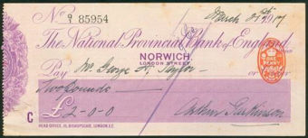 Picture of National Provincial Bank of England Ltd., Norwich, London Street, 19(17), type 11e