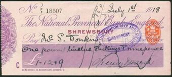 Picture of National Provincial Bank of England Ltd., Shrewsbury, 19(18), type 11e