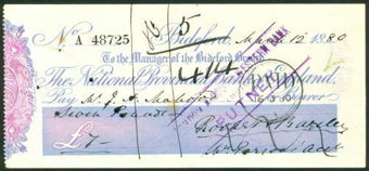 Picture of National Provincial Bank of England, Bideford, 18(80), type 7