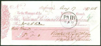 Picture of National Provincial Bank of England, Bideford, 186(77), type 5b
