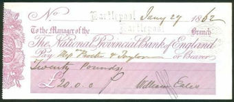 Picture of National Provincial Bank of England, Hartlepool, 18(62), type 5a
