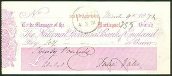 Picture of National Provincial Bank of England, Hartlepool, 18(73), type 5b
