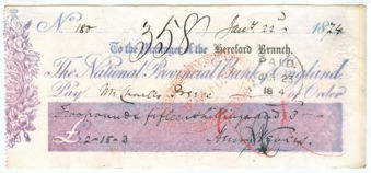 Picture of National Provincial Bank of England, Hereford, 18(74), type 6