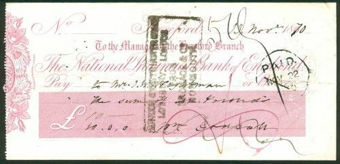 Picture of National Provincial Bank of England, Hereford, 186(70), type 5c