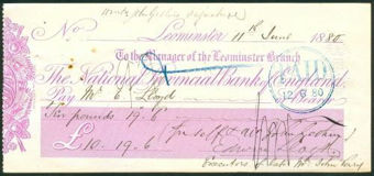 Picture of National Provincial Bank of England, Leominster, 18(78), type 7