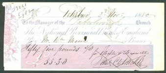 Picture of National Provincial Bank of England, Peterborough, 18(50), type 4b
