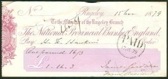 Picture of National Provincial Bank of England, Rugeley, 18(79), type 8a