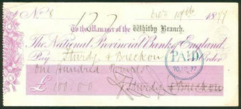 Picture of National Provincial Bank of England, Whitby Branch, 18(74), type 6