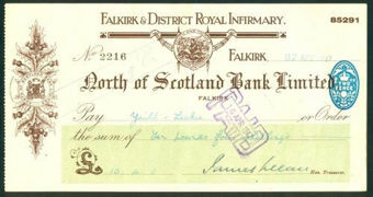 Picture of North of Scotland Bank Ltd., Falkirk, 1947, special printing 