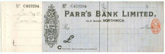 Picture of Parr's Bank Ltd., Old Bank, Northwich, 19(12)