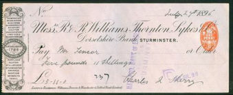 Picture of R & R Williams, Thornton, Sykes & Co., Dorsetshire Bank, Sturminster, 189(2)