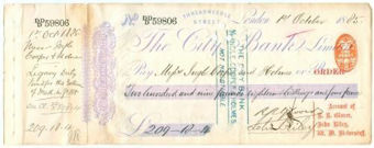 Picture of The City Bank, Threadneedle Street, London, 18(85)