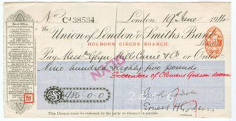 Picture of Union of London & Smiths Bank Ltd., Holborn Circus, London, 19(14)