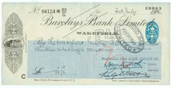 Picture of Wakefield, Leatham, Tew & Co, West Riding Bank, 19(36), OTG 103.17variety
