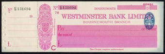 Picture of Westminster Bank Ltd., Bournemouth, 19(37), type 3a
