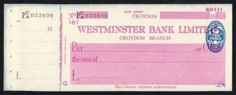 Picture of Westminster Bank Ltd., Croydon, 19(38), type 5a