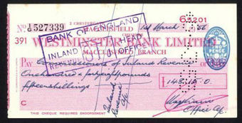 Picture of Westminster Bank Ltd., Macclesfield, 19(56), type 10c