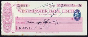Picture of Westminster Bank Ltd., Malton, 19(31), type 3e