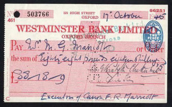 Picture of Westminster Bank Ltd., Oxford, 19(45), type 8d