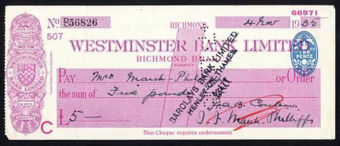 Picture of Westminster Bank Ltd., Richmond, 19(35), type 3a