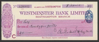Picture of Westminster Bank Ltd., Southampton, 19(27), type 2a