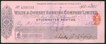 Picture of Wilts & Dorset Banking Company Ltd., inc R & R Williams & Co, Sturminster Newton, 1903-1908
