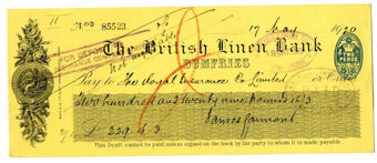 Picture of British Linen Bank, Dumfries, 19-- . Used