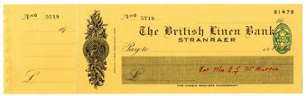 Picture of British Linen Bank, Stranraer, 19(41). Unissued