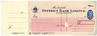 Picture of District Bank Ltd., Macclesfield, 19(52). Unissued