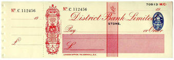 Picture of District Bank Ltd., Stone, 19(31). Unissued