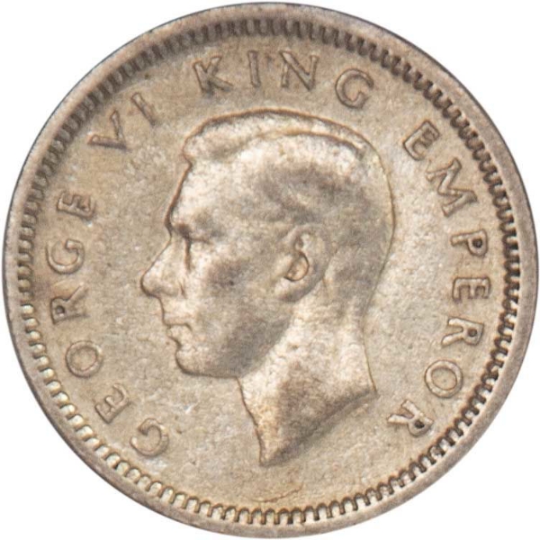 New Zealand 1945 Threepence_obv 