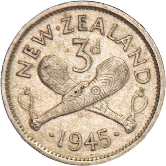 New Zealand 1945 Threepence_rev
