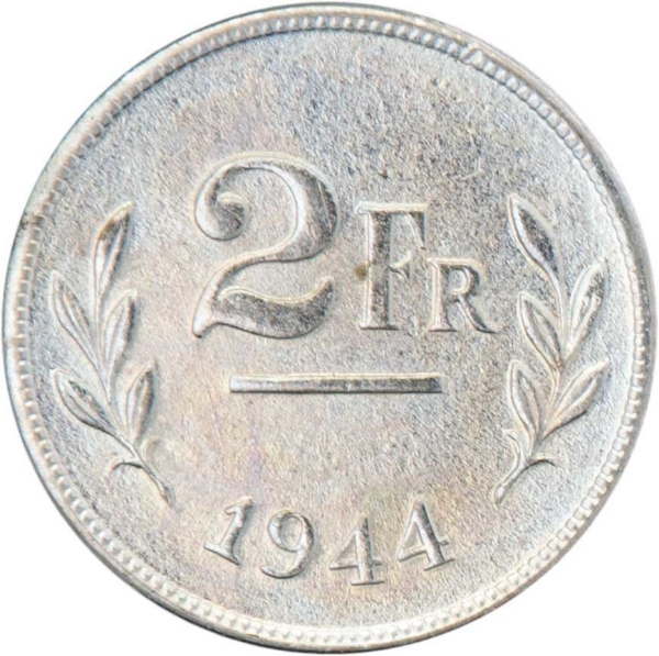 Belgium, 1944 2 Francs_obv